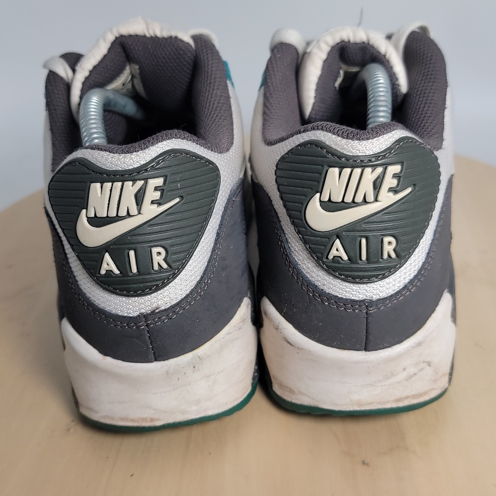 Nike Air Max 90 White Teal Athletic Shoes Men Size 9 Cross Trainer Running Shoes - Picture 4 of 10